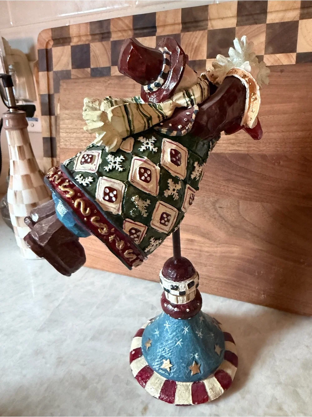 Vintage snowman decoration 9-1/2”